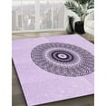 thumbnail image 3 of Ahgly Company Machine Washable Indoor Rectangle Transitional Rich Lilac Purple Area Rugs, 2' x 3', 3 of 7