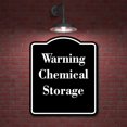 thumbnail image 2 of Warning Chemical Storage BLACK Aluminum Composite Sign 8.5''x10'', 2 of 9