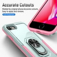 thumbnail image 4 of iPhone SE 2022 Case/iPhone SE 2020 Case/iPhone 8 Case/iPhone 7 Case with Ring Stand, Dteck Heavy Duty Full Body Shockproof Case Support Car Mount Hybrid Bumper Silicone Hard Back Cover, Mint + Pink, 4 of 8