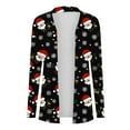 thumbnail image 5 of Black Cardigans for Women's Casual Long Sleeve Open Front Cardigan Printed Casual Blouse, 5 of 6