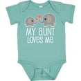 thumbnail image 3 of Inktastic My Aunt Loves Me Niece Nephew Elephant Boys or Girls Baby Bodysuit, 3 of 5