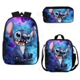 thumbnail image 1 of Disney-mochila de Lilo Stitch para niños y niñas, morral escolar de colores con bolsa de almuerzo, mochila de viaje para adolescentes, 3 unidades por juego, 1 of 4