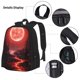 thumbnail image 3 of Disketp Red Moon Lava Mochila Estampada de Gran Capacidad con Lonchera y Estuche, Set de 3 Piezas para Estudiantes, 3 of 7