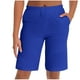 thumbnail image 2 of Pantalones de dormir de cinco cuartos informales finos de color liso para mujer, 2 of 7