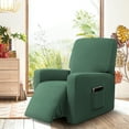 thumbnail image 2 of Stretch Recliner Chair Cover with Side Pocket, Polyester and Spandex Upgrade Pattern Couch Covers, Dog Cat Pet Slipcovers Furniture Protectors, Machine Washable, 2 of 6