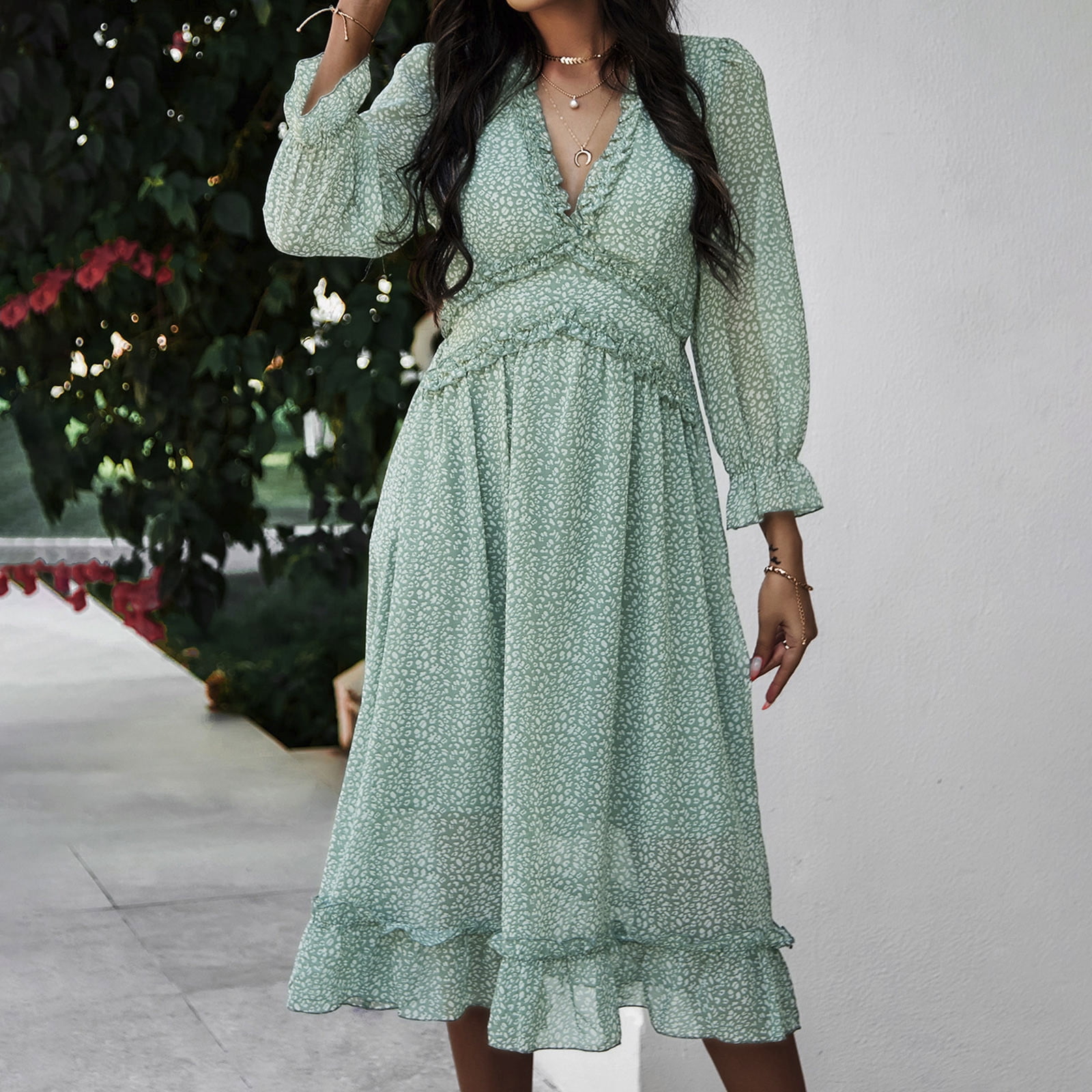 Print Dress Spring Summer Dresses 