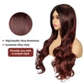 thumbnail image 6 of Phocas Long Wigs for Women Red Wavy Curly Wig for Daily Party Use 26 in, 6 of 6