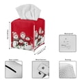 thumbnail image 3 of FUIALDOLG Waterproof Tissue Box Cover, PU Leather Square Car Tissue Holder with Cartoon Snowmen Pattern - Decorative Organizer for Bathroom Vanity Countertop, Night Stands, Office Desk & Car, 3 of 7
