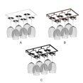 thumbnail image 4 of sweethay Soporte para copas de vino, colgador para restaurante de Hotel de hierro, colgador debajo del armario, estante para copas de champán, estante de Cocina y Comedor Blanco sweethay HA065562-01, 4 of 7