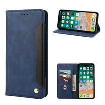 ELEHOLD for iPhone 13 Flip Wallet Case, Slim Shockproof Premium Vintage PU Leather Magnetic Closure Built-in Card Holders Kickstand Function Wallet Purse Case,blue