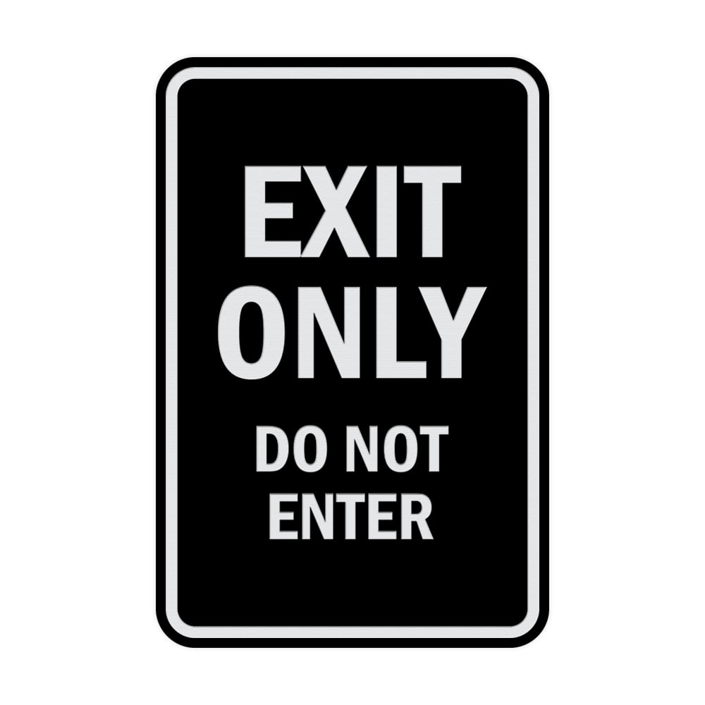 Wall Sign Small Black Basic EXIT Door 