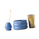 thumbnail image 5 of Juego de 4 piezas para de matcha, soporte para batidor, tazón de té de inicio, regalos, tazón de matcha de cerámica, batidor de matcha para Azul, 5 of 9