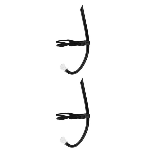 Naiovety Diving Swimming Adjust Silicone Center Snorkel Breathing Set Tube Negro 2Conjunto