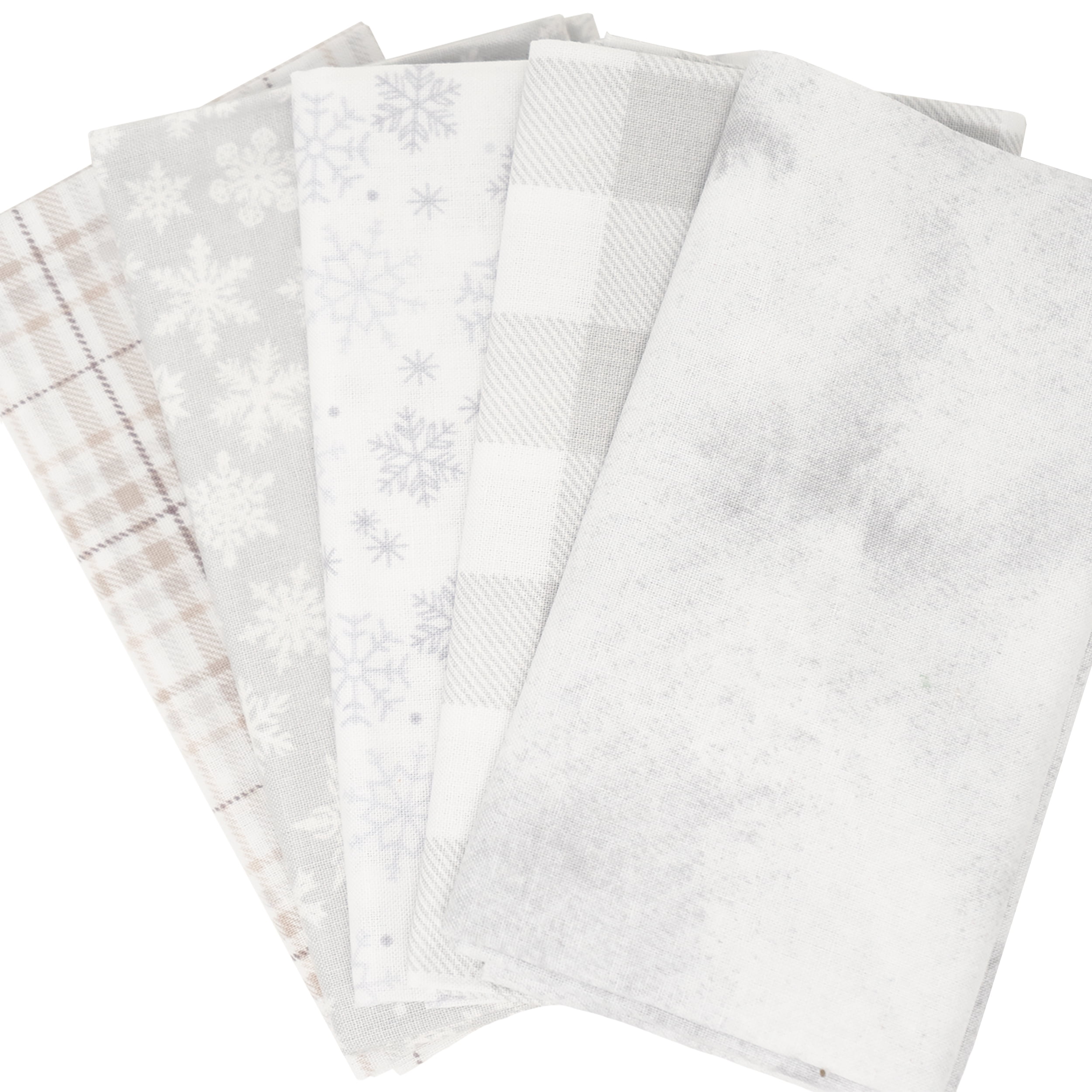 Singer, 100% Cotton, Snowflake 5Pc Bundle