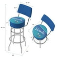 thumbnail image 4 of Trademark Gameroom Charlotte Hornets Hardwood Classics Bar Stool with Back Rest, 4 of 5
