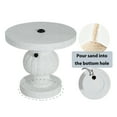thumbnail image 5 of Christopher Knight Home 20"H Vintage Patio Umbrella Base Side Table, Sand Fill Design, White Marble, 5 of 12