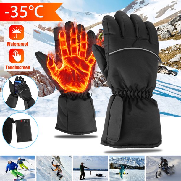 TSV TSV Electric Heated Gloves with Rechargeable Battery, Touchscreen Heated Gloves for Women