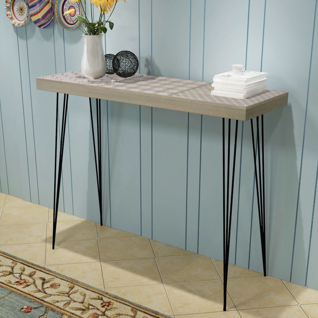Kepooman Vintage Rectangle MDF End Side Table for Entryway Patio, 35.4" x 11.8" x 28", Grey Kepooman Vintage Rectangle MDF End Side Table for Entryway Patio, 35.4" x 11.8" x 28", Grey