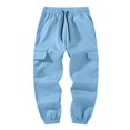 thumbnail image 7 of LIBRCLO Kids Cargo Sweatpants for Boys Casual Sports Pants Drawstring Elastic Bottom Sweatpants with Pockets Size 5 Years, 7 of 7