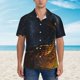thumbnail image 2 of Fotbe Glowing Snake Dark Forest Camisa Hawaiana para Hombre Unisex – Camisa Casual de Verano con Botones de Manga Corta de Algodón y Lino,Medium, 2 of 7