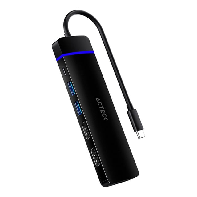 HUB Acteck GATE 8V DH676 Multipuerto 8 en 1 USB-C HDMI DisplayPort Micro SD Negro AC-936477