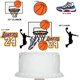 thumbnail image 5 of Suministros para fiestas de baloncesto Banner de feliz cumpleaños, zapatillas de deporte número 24, decoración para tarta de baloncesto y globos temáticos de baloncesto para niños, niños y fanáticos del baloncesto, fiesta de cumpleaños Rojo Verde, 5 of 5