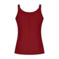 thumbnail image 4 of UPPADA Women's Scoop Neck Ribbed Tank Tops Workout Sleeveless Shirts Summer Casual Flowy Fitted Cami Shirt,Tank Tops for Women 2025 Pack Red,XXL, 4 of 6