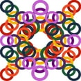 thumbnail image 2 of Homawoo, Richard 20x20 White Modern Wood Framed Museum Art Print Titled - Rainbow Circles-14, 2 of 4