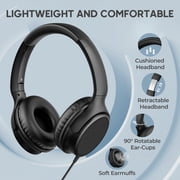 Over-Ear Headphones Wired, USB C Wired Headphones with Microphone, Volume Control, HD Stereo Sound, Foldable Type C Headset for Relaxing, Gaming, Travel