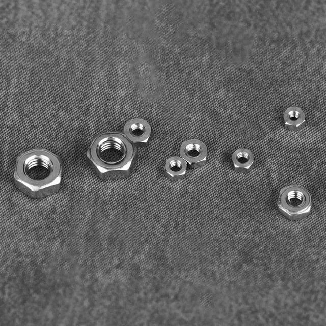 Écrous Hexagonaux, Assortiments d'Écrous en Acier Inoxydable de Taille Commune 304, pour Fixations Industrielles et de Construction Remplaçant la Fixation des Équipements