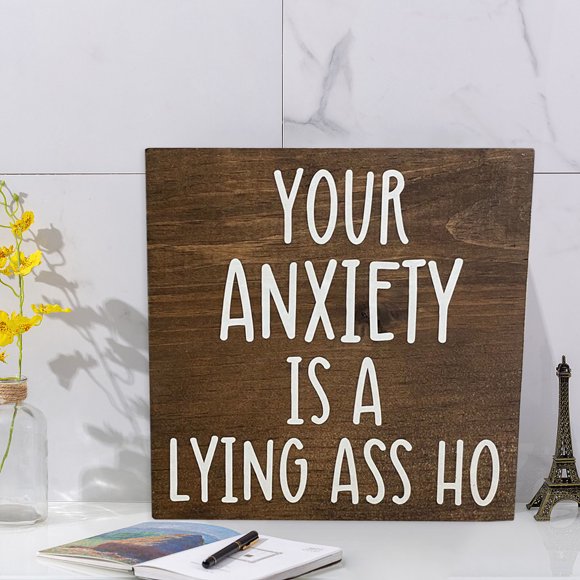 Chmadoxn Home Decor, Room Decor, Wall Decor FUNNY WOODEN OFFICE DESK SIGN Board Board