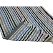 Mainstays Coastal Stripe Indoor Runner 20 x 60 – Blue, White & Black