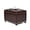 Brown Pu Leather, variant on Joveco Storage Ottoman, 24" Fabric Rectangle Tufted Foot Rest Stool for Living Room Bedroom, Beige