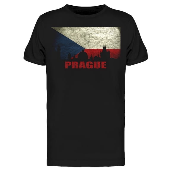 View Of Prague Flag Tee Men's -Image by Shutterstock