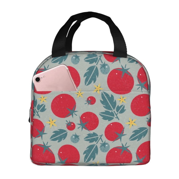 Easygdp Tomato Bolsa Térmica Premium - Tela Oxford Impermeable, Gran Capacidad, Bolsillo Frontal, Unisex para Trabajo, Escuela, Actividades al Aire Libre y Picnics