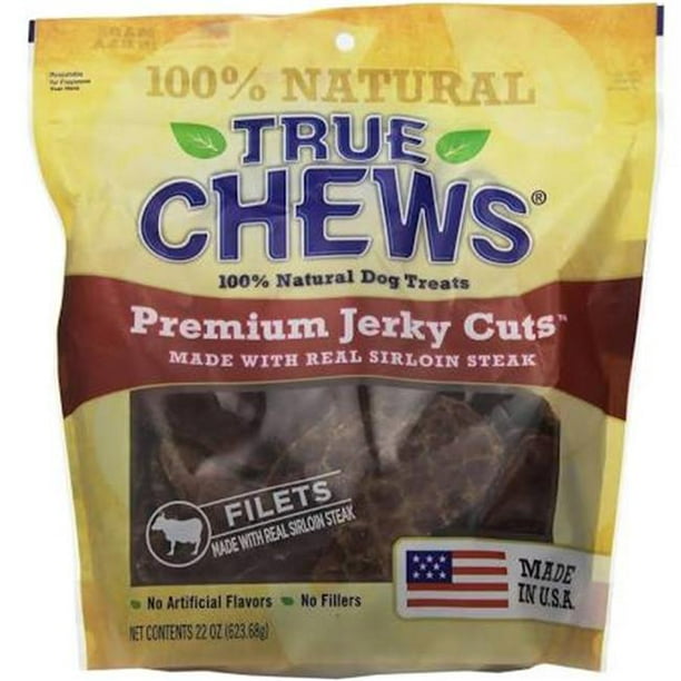 True Chews Premium Jerky Cuts with Real Sirloin Steak Dog Treats, 22
