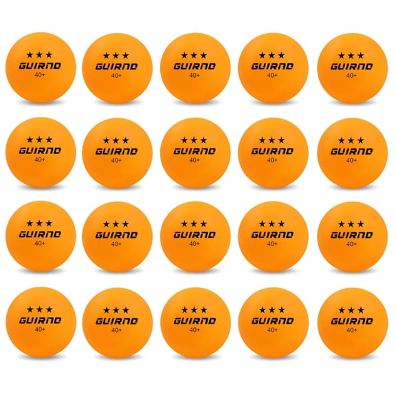 20 Pack 3 Star Table Tennis Balls, 40  ABS Ping Pong Balls for Competition Training Recreational Play, DIY Projects Party Decorations, Orange