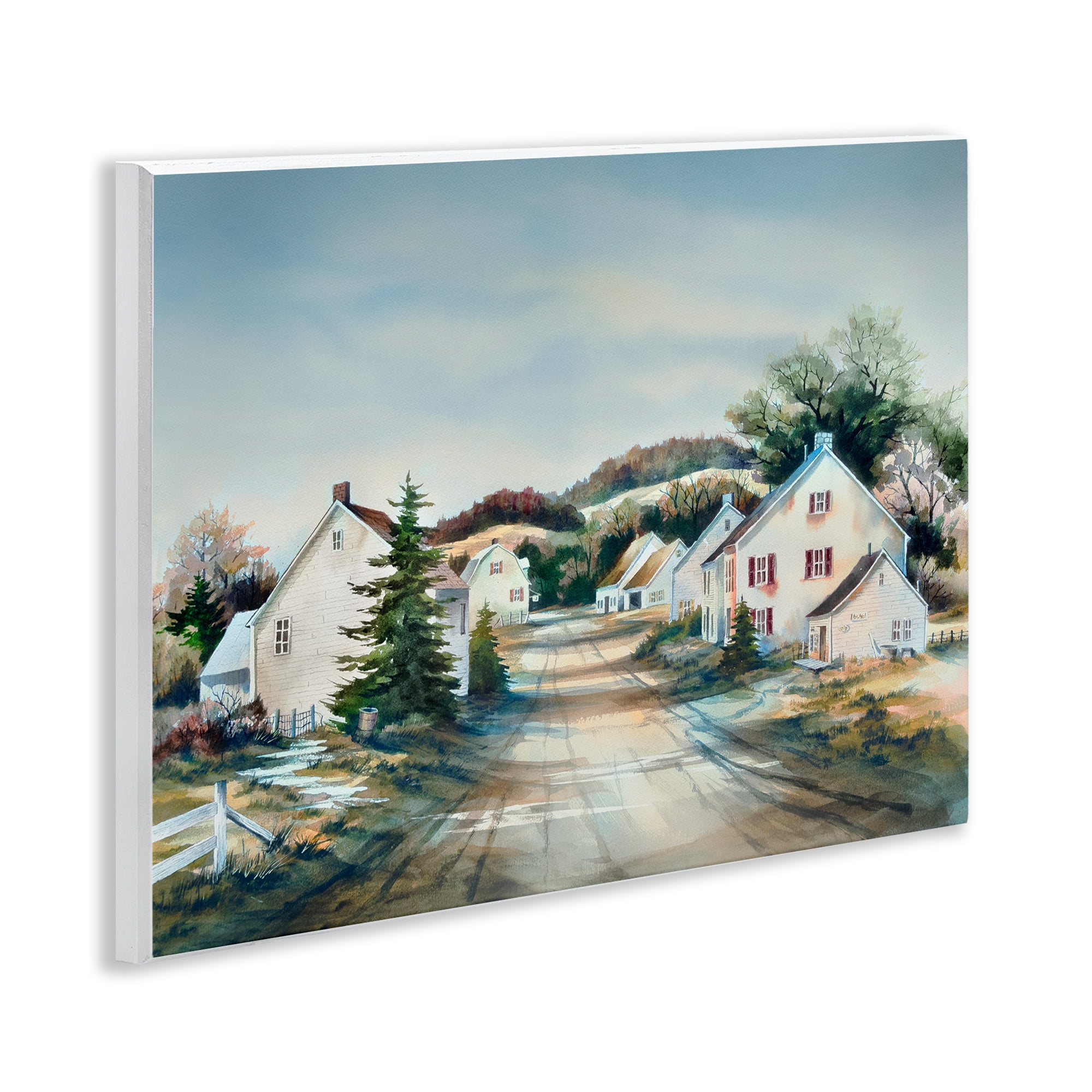 Stupell Industries Tranquil Village Road & Houses Wall Plaque Art, design by Owen Wexler