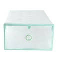 thumbnail image 5 of 2Pcs Transparent Shoe Storage Boxes Stackable Shoe Containers (Green), 5 of 8