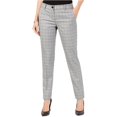 thumbnail image 1 of Michael Kors Miranda Plaid Pantalones casuales para mujer, negro, 10 Michael Kors Pantalones, 1 of 2