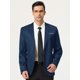 thumbnail image 2 of Lars Amadeus Blazer formal ajustado para hombre, traje de vestir con un botón y un solo pecho, abrigo deportivo Armada L, 2 of 6