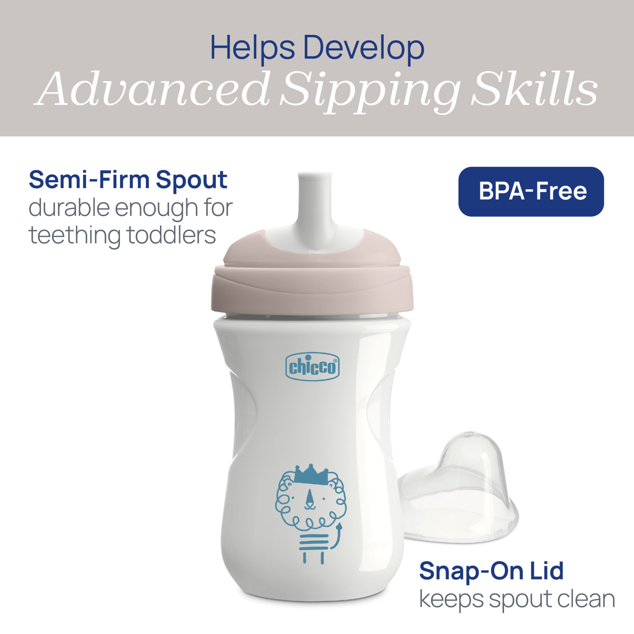 Chicco Sport Spout Trainer Sippy Cup, 9 oz, 2-Pack photo 3