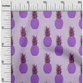 thumbnail image 2 of oneOone Cotton Jersey Purple Fabric Fruits Pineapple Quilting Supplies Print Sewing Fabric By The Yard 58 Inch Wide, 2 of 4