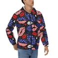 thumbnail image 4 of Zip Up Hoodies for Men - American With Lips Long Sleeve Comfrt Men'S Fashion Hoodies & Sweatshirts, Jackets for Men Hoodies Pullover Clothing Clothes with Pouch, 4 of 5