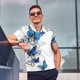 thumbnail image 4 of Fotbe Blue Flying Butterflies Camiseta Polo de Golf para Hombre con Estampado – Camisa Deportiva Transpirable con Cuello Abotonado-Small, 4 of 6