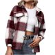 thumbnail image 2 of Pntutb, camiseta de manga larga para mujer, prendas de vestir exteriores holgadas con frente abierto de otoño, blusa a cuadros, abrigo, Tops, chaqueta, liquidación Pntutb Pntutb-5563, 2 of 9