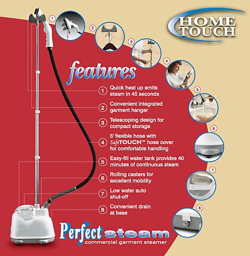 homedics home touch commercial garment steamer