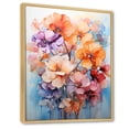 thumbnail image 2 of Designart "Multicolored Acrylic Representing Pansies III" Floral Floater Framed Canvas Print, 2 of 7