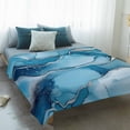 thumbnail image 4 of Marble Blue Blanket Soft Cozy Warm Throw Blanket for Couch, Plush Fuzzy Flannel Fleece Blankets for Sofa, Modern Aesthetics Abstract Impressionist Bed Blankets Lightweight Gifts for Women, 50"x60", 4 of 9