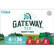 Cirkul Gateway Tea Flavor Cartridge Variety Pack, Drink Mix, 6-Pack (2 Sweet Tea, 2 Raspberry Tea, 2 Peach Tea)
